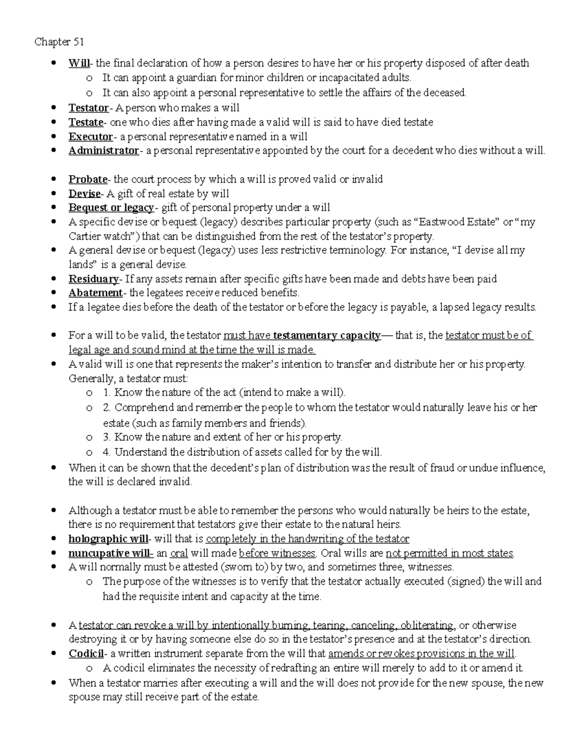 Chapter 51 - Chapter 51 Will - the final declaration of how a person ...