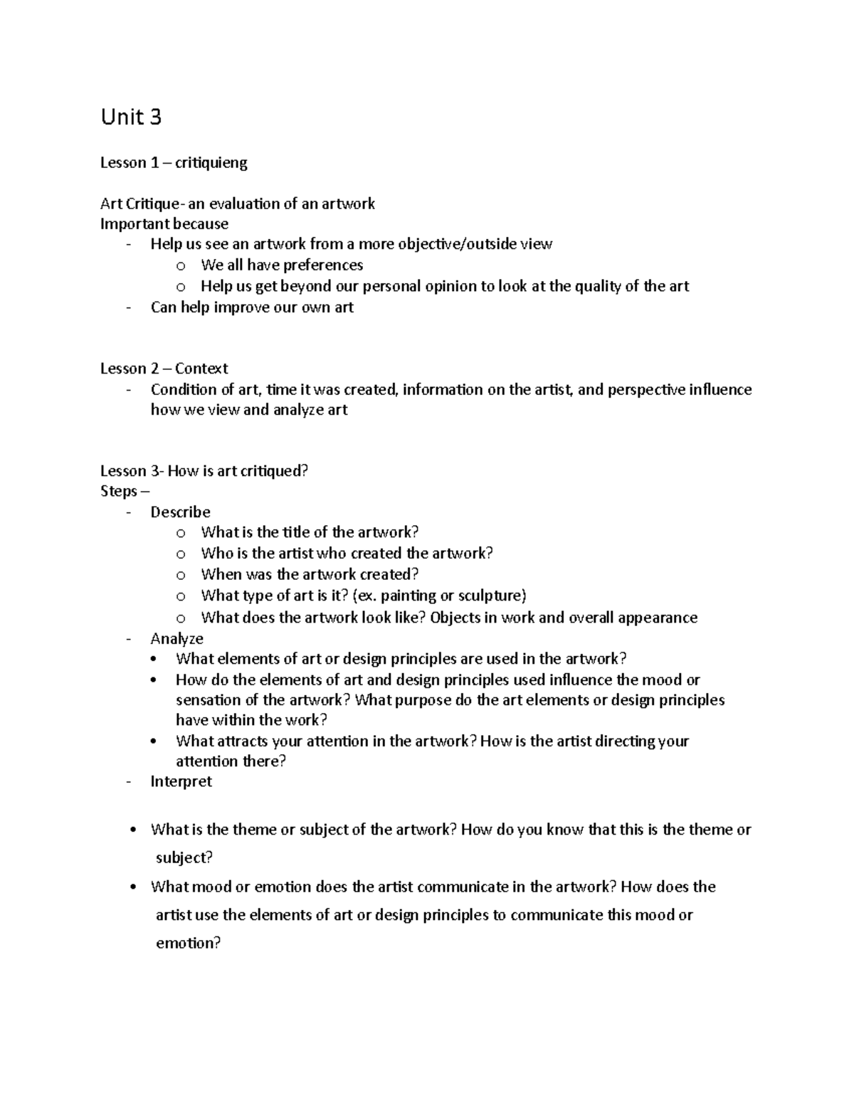 unit-3-art-history-notes-unit-3-lesson-1-critiquieng-art-critique