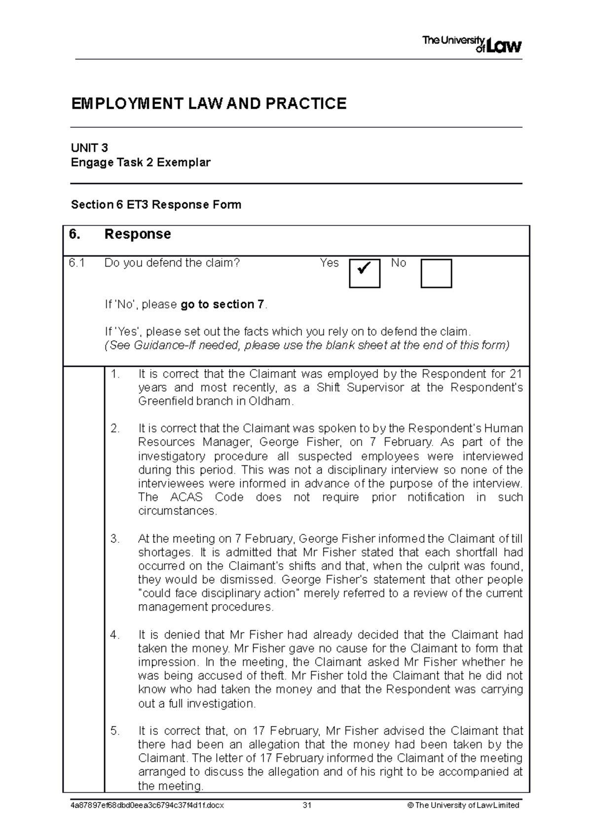 2223 emp u03 ce02 engage task02 exemplar - EMPLOYMENT LAW AND PRACTICE ...