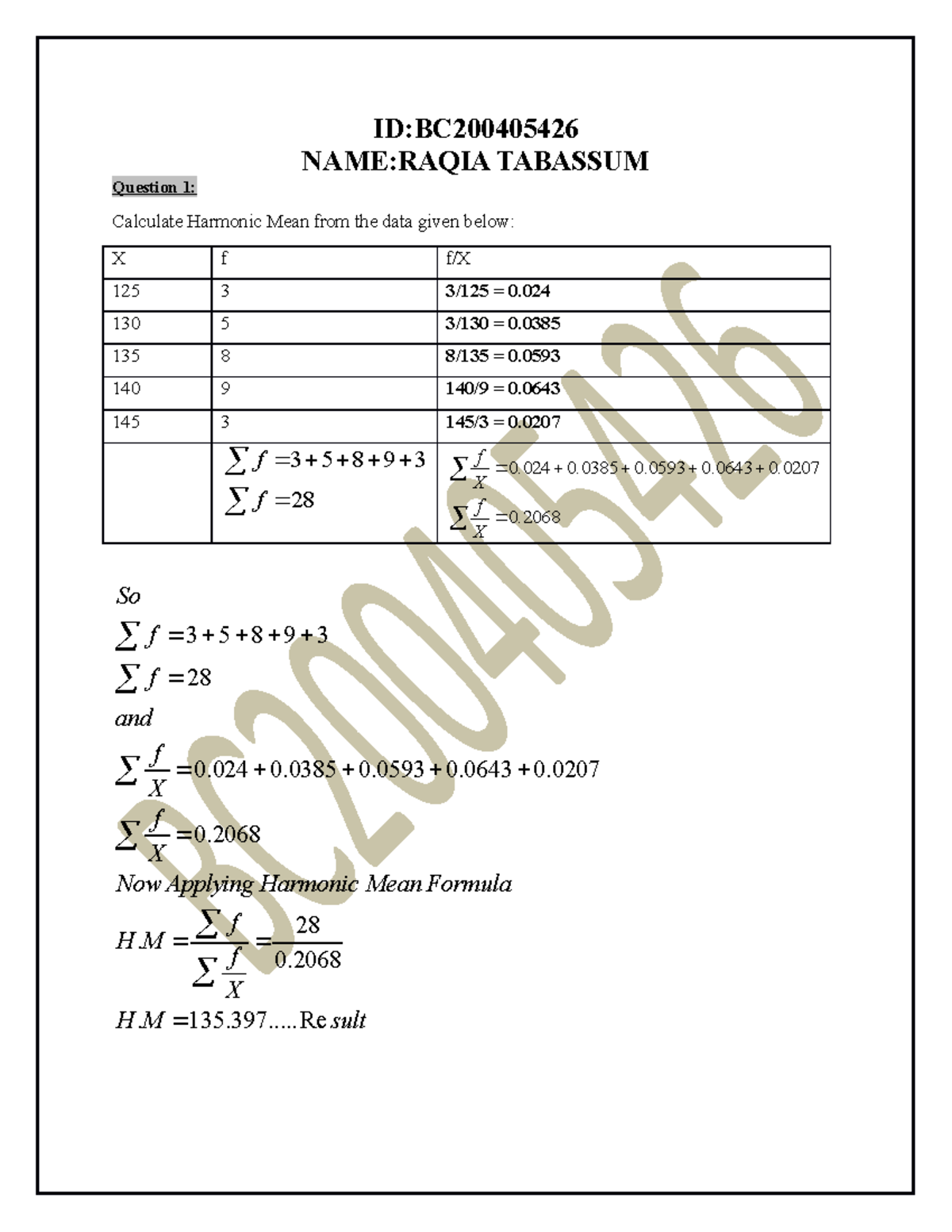 Cs602 Handout And Quiz - ID:BC NAME:RAQIA TABASSUM Question 1 ...