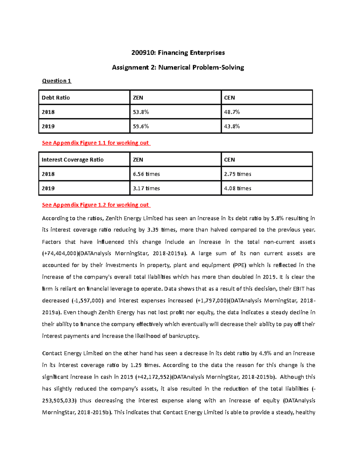 Numerical Problem Solving - Kyla Gardiner Student ID 19459790 - 200910 ...