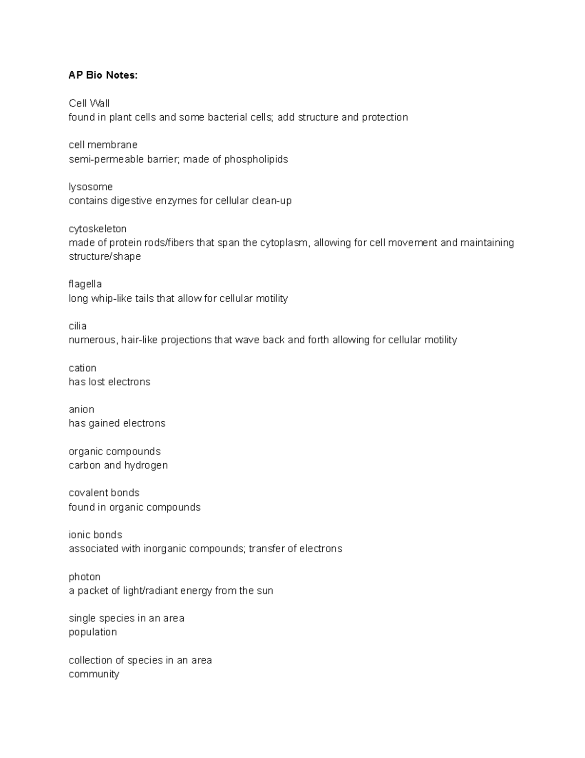 Ap Bio Review Quizlet - x7i7tt6