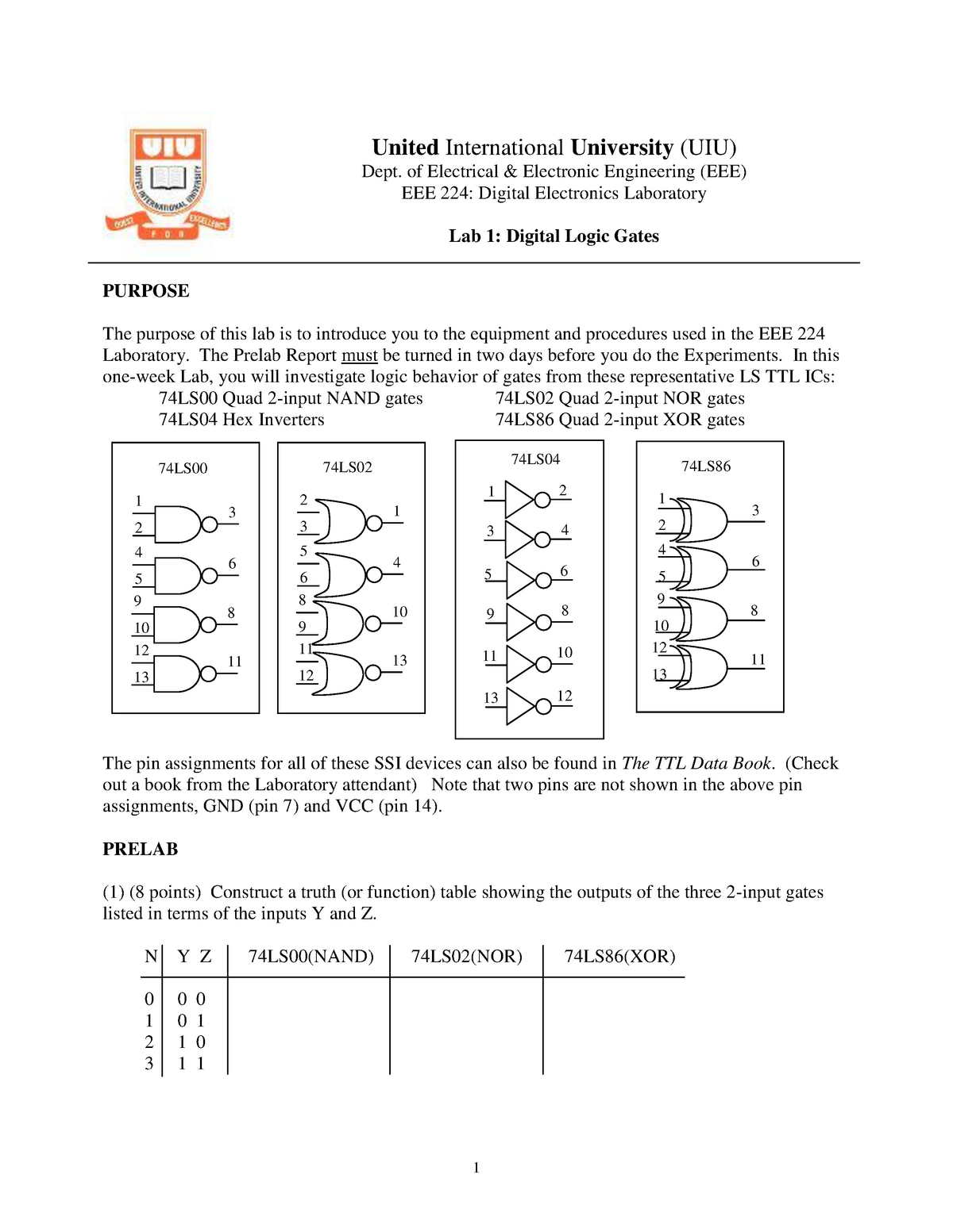 DLD, Logic Functions