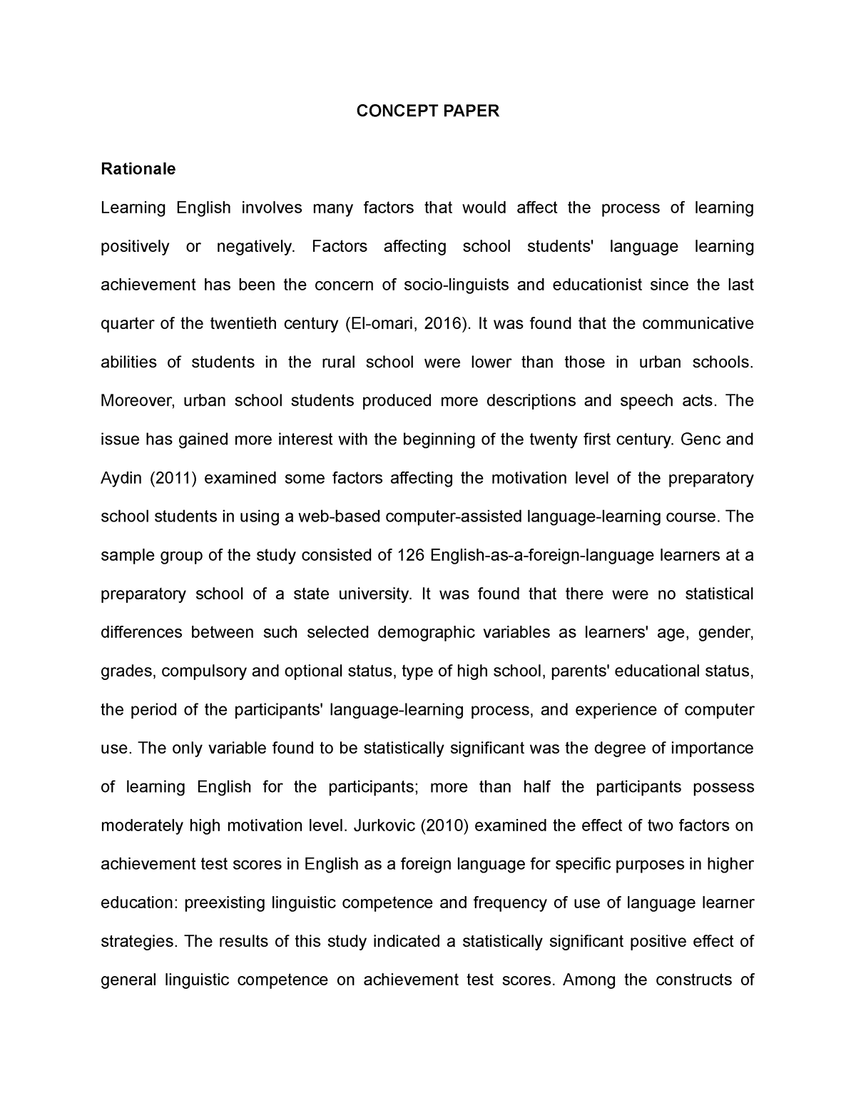 research two concept paper in various discipline