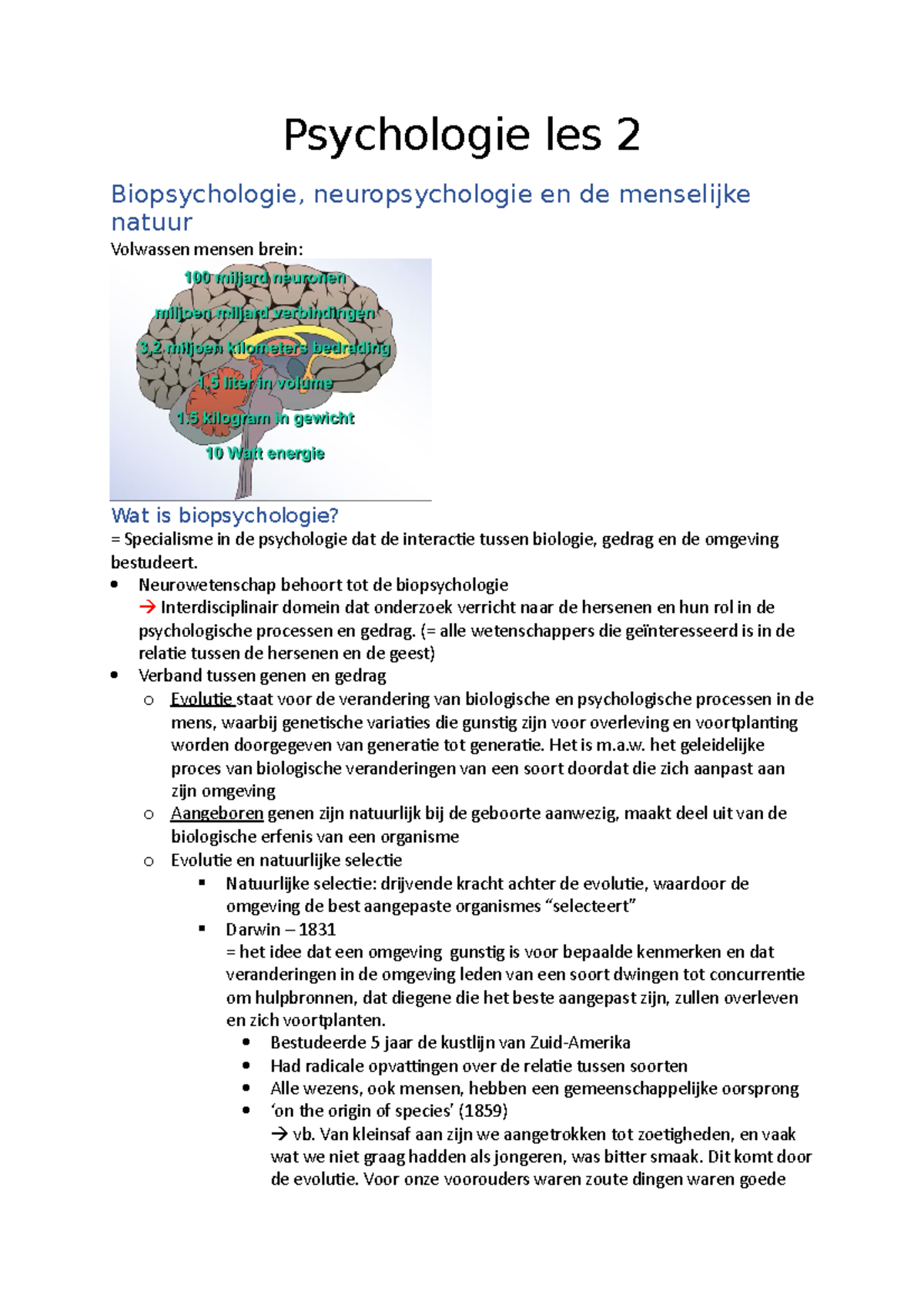 Psychologie - Biopsychologie - Psychologie Les 2 Biopsychologie ...