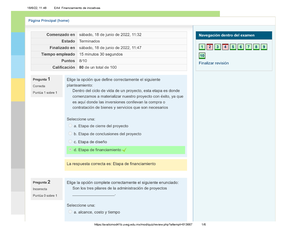 Examen EA4. Pasos Fundamentales Del Plan De Negocios - Pregunta 1 ...