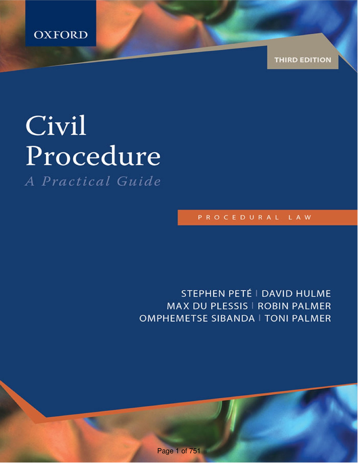 Civil procedure textbook soft copy - Contents in brief GENERAL ...