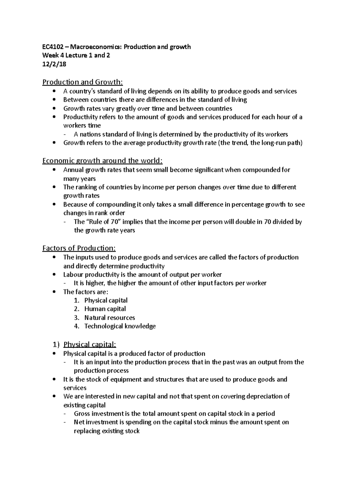 Week 4 Lectue 1 2 EC4102 - Dr. William Addessi - EC4102 ...