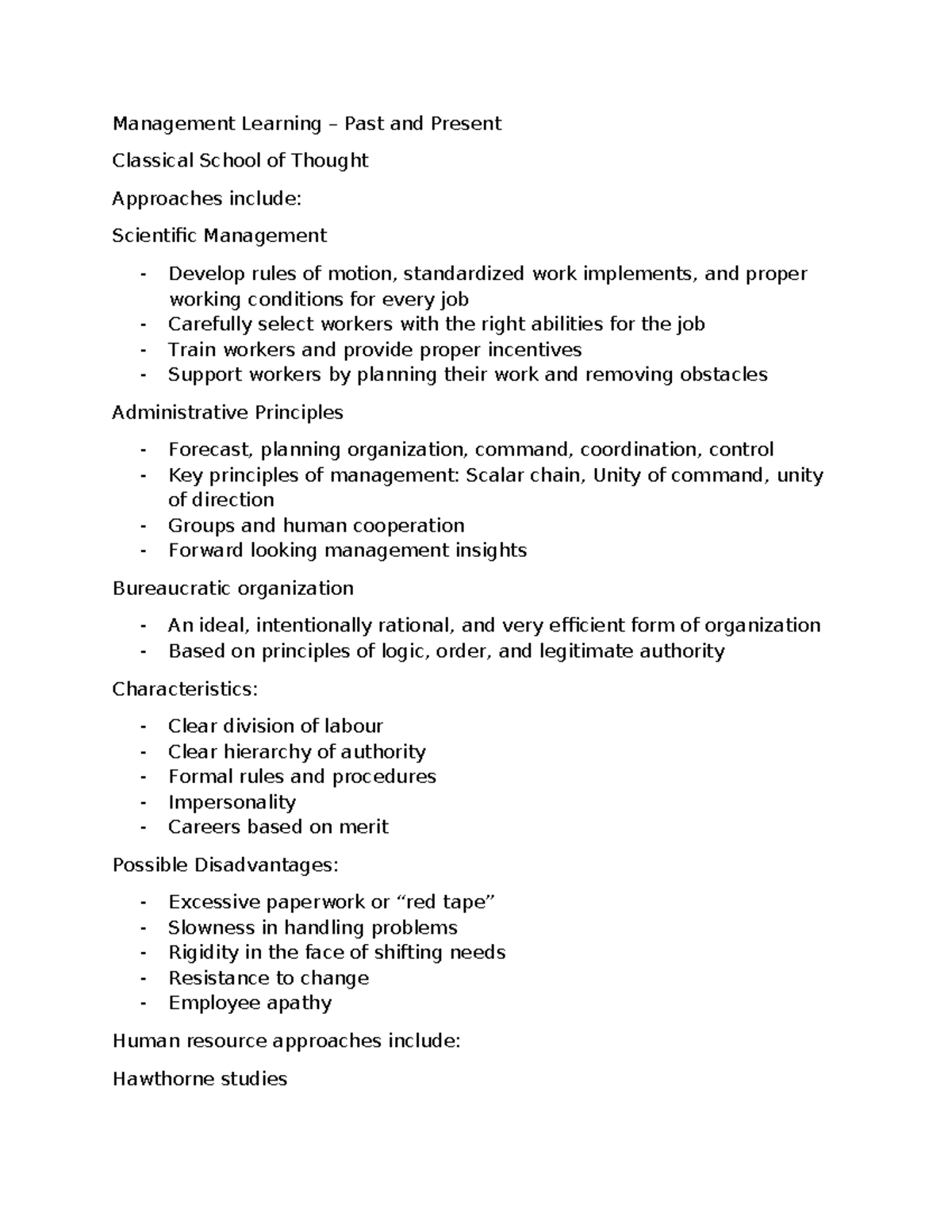 GMS 200 Lecture 5 - Management Learning Past & Present - Management ...