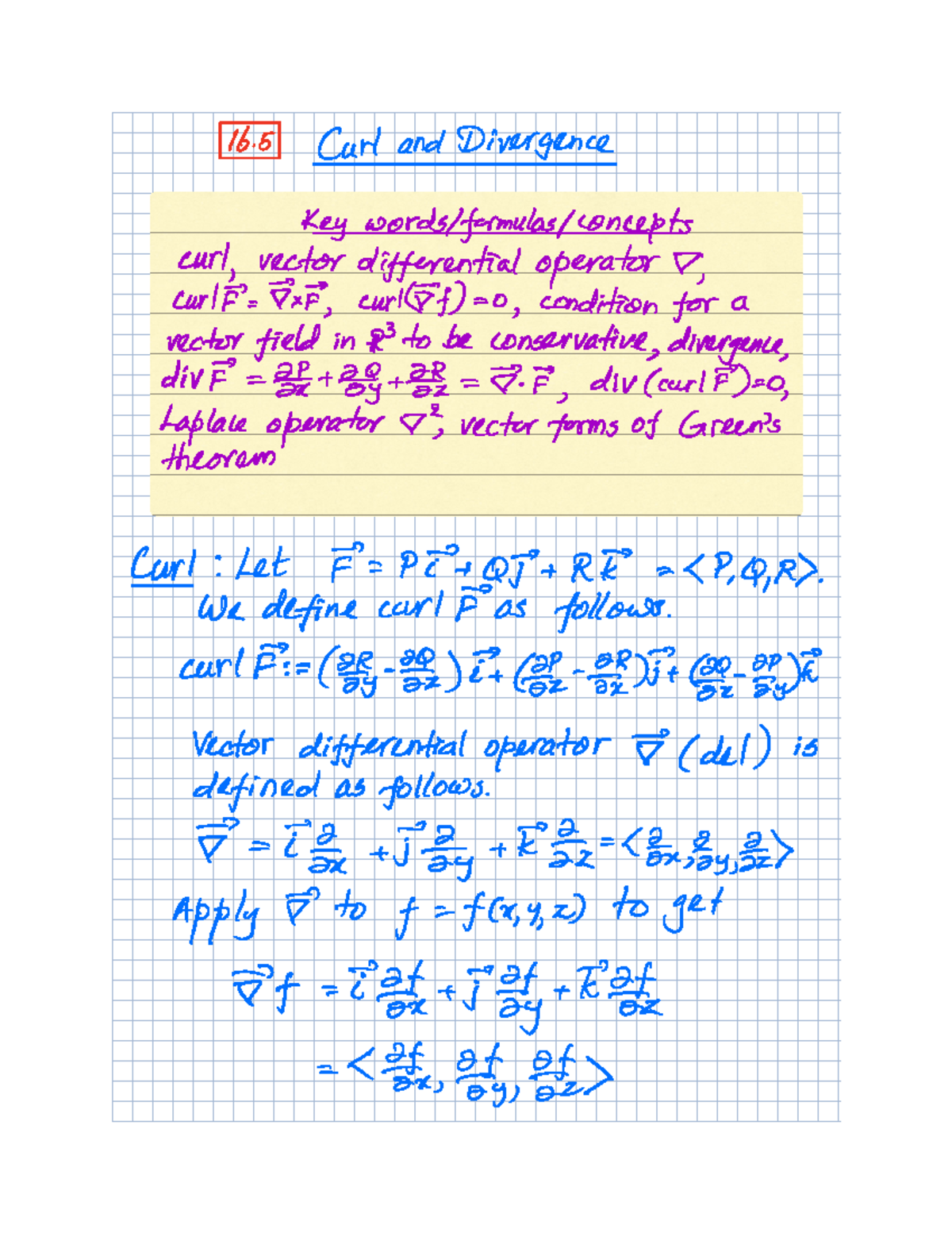 16.5 Curl And Divergence - MA 231 - Studocu