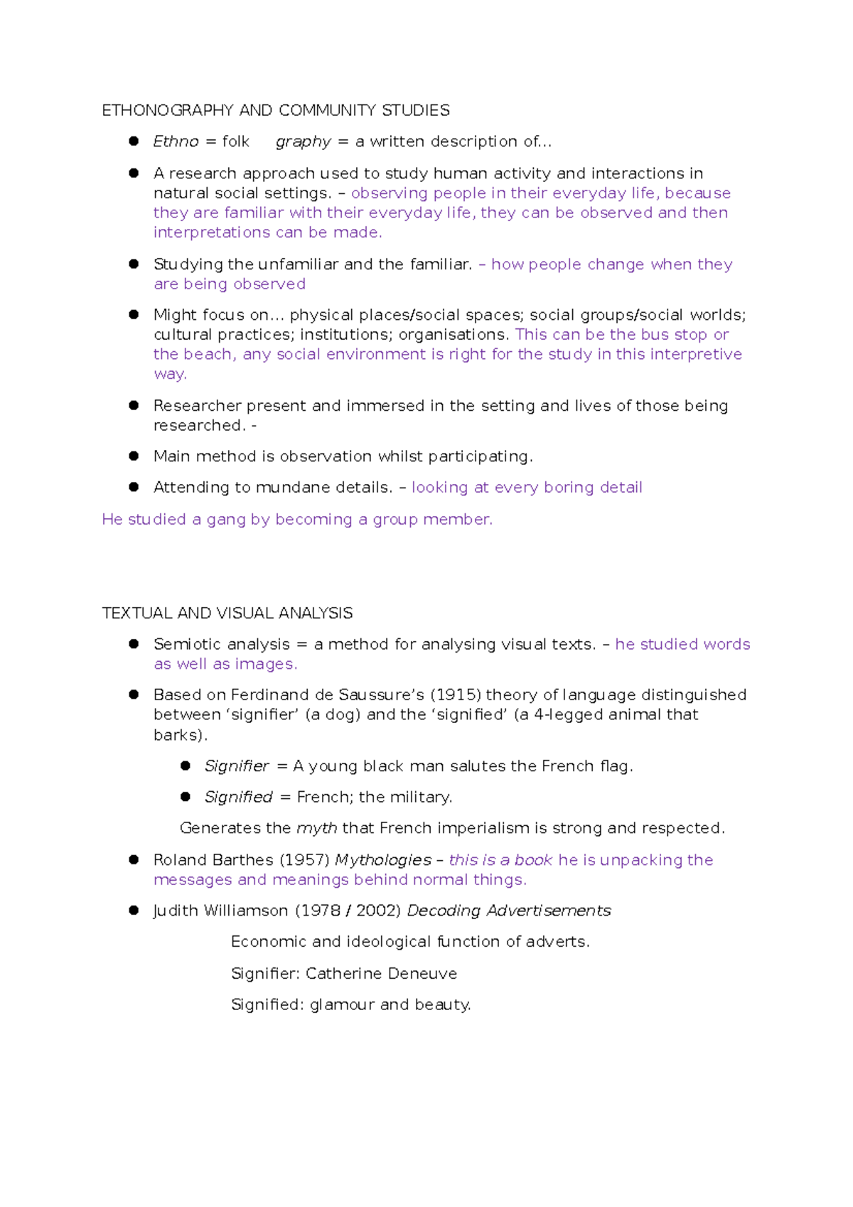 Ethonography AND Community Studies - ETHONOGRAPHY AND COMMUNITY STUDIES ...