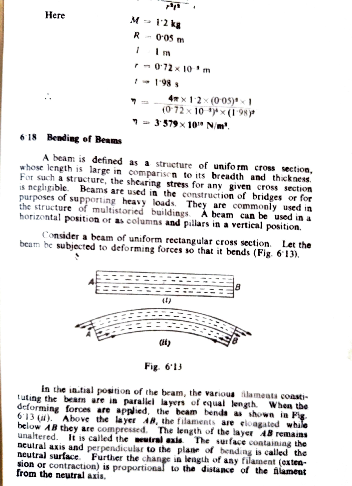 Bending Of Beams-1 - Lecture Notes - Here M = 1· Q R -= O·os M I Im R ...