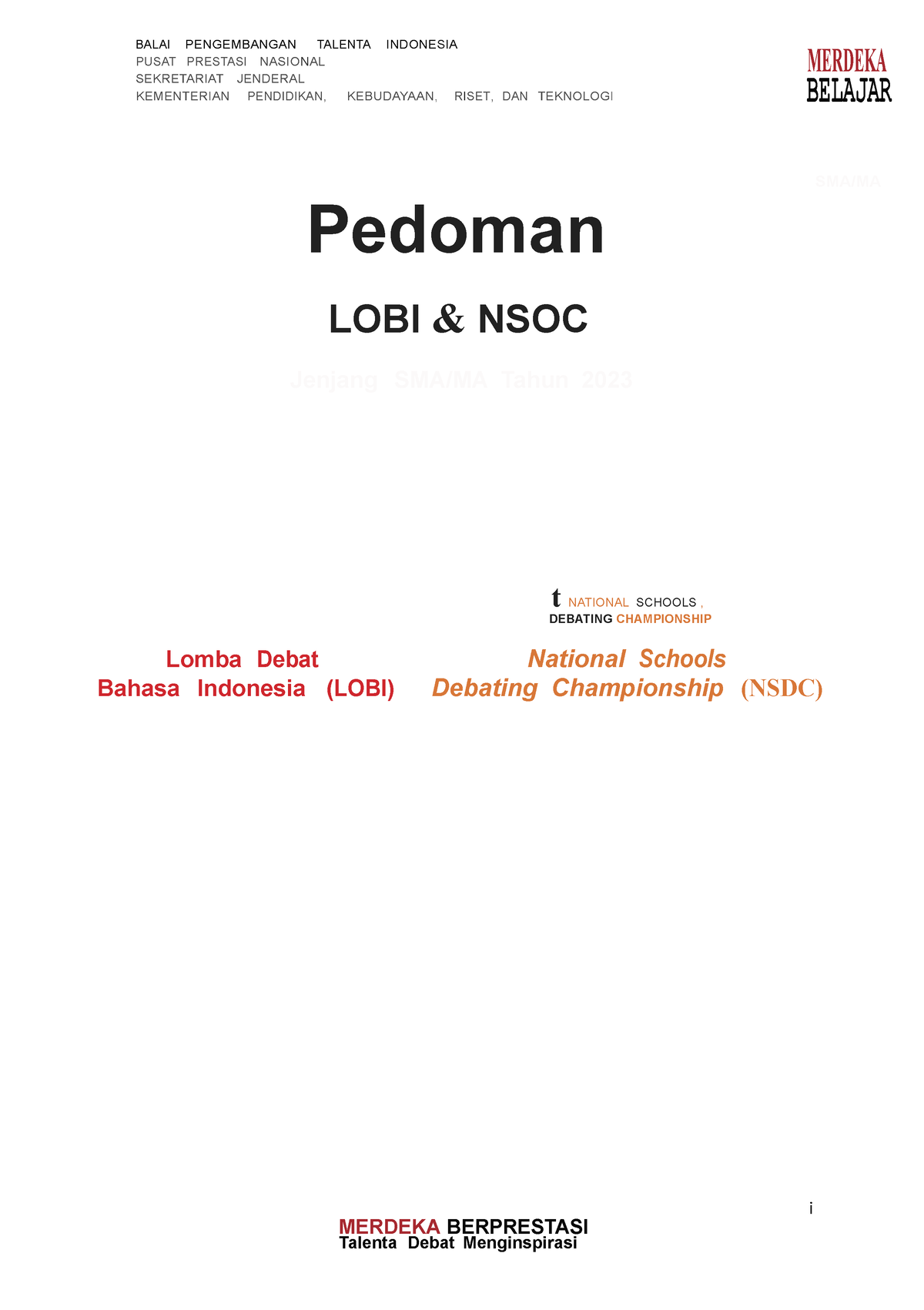 Rev. 1 Final Pedoman LDBI Dan NSDC 2023 - PUSAT PRESTASI NASIONAL ...