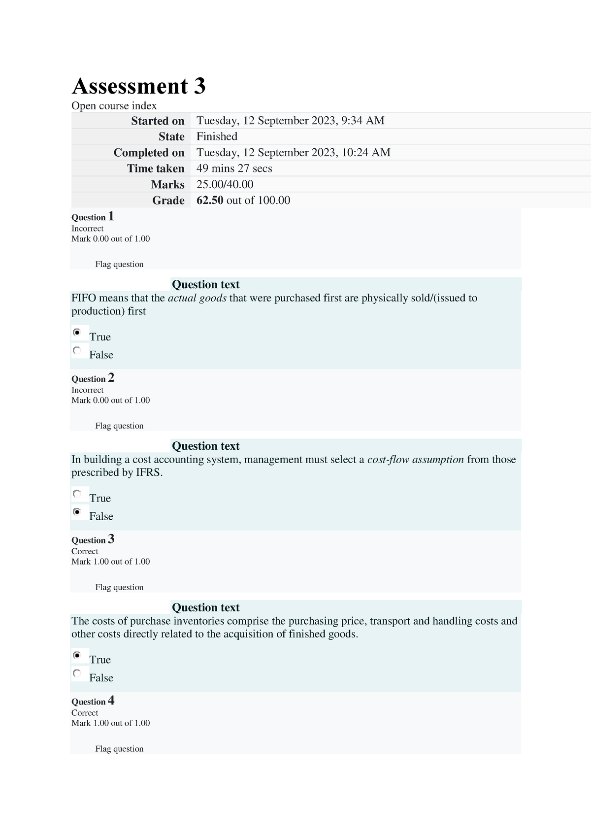 MAC1501 Assignment 3 Attempt 2 - Assessment 3 Open Course Index Started ...