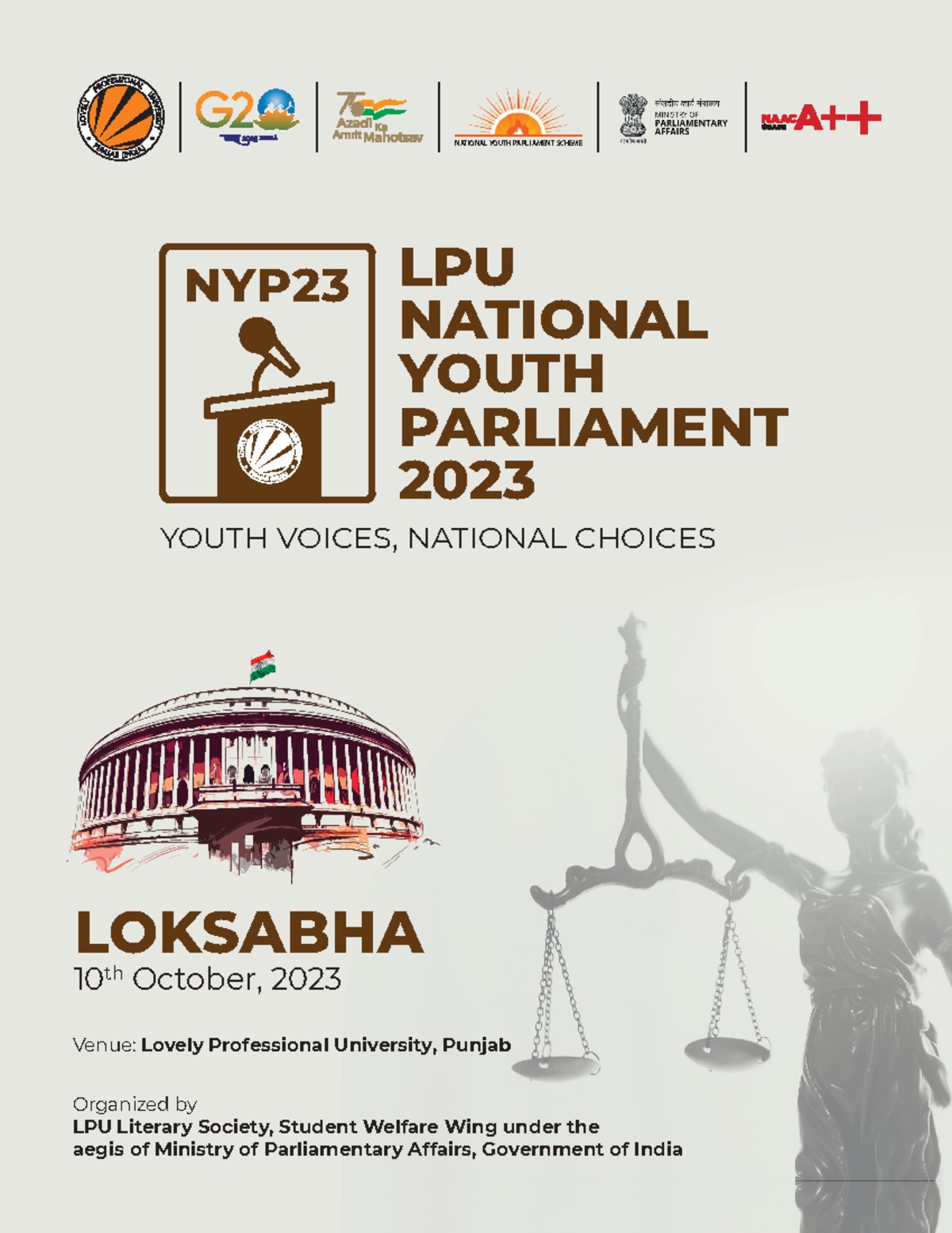 LPU National Youth Parliament 2023 YOUTH VOICES, NATIONAL CHOICES LPU