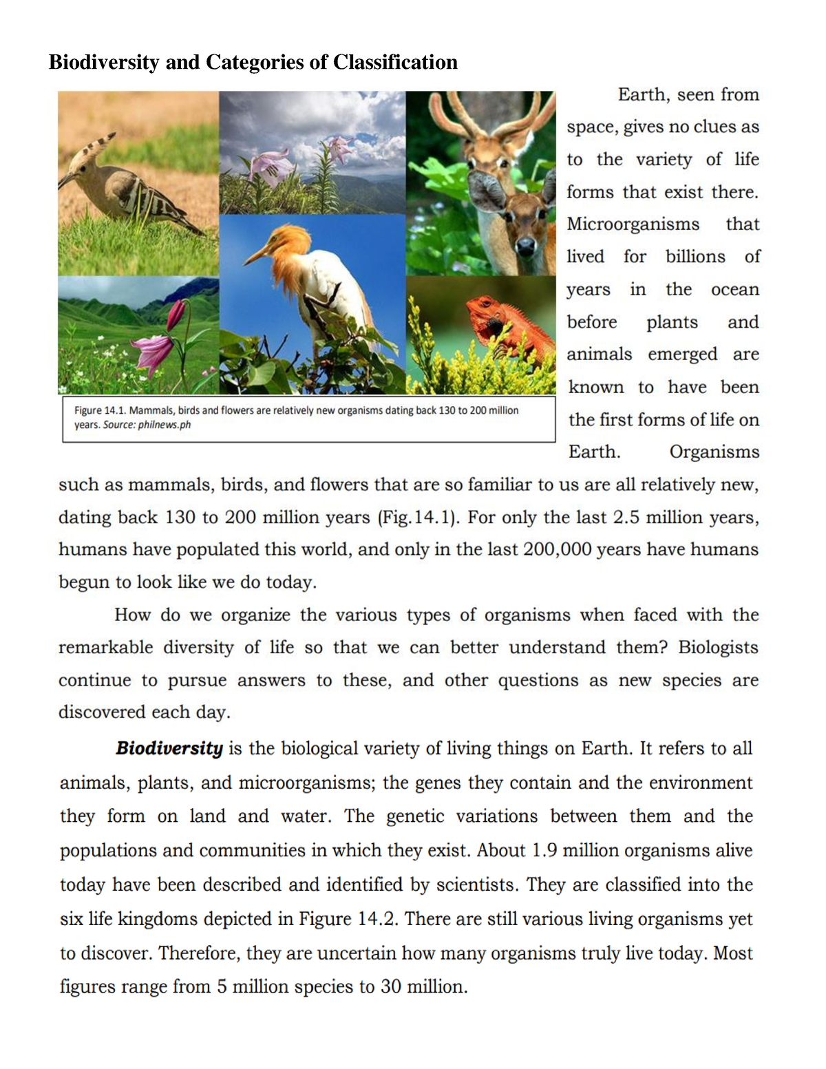 Biodiversity-and-Categories-of-Classification-g9 - Asean Literature ...