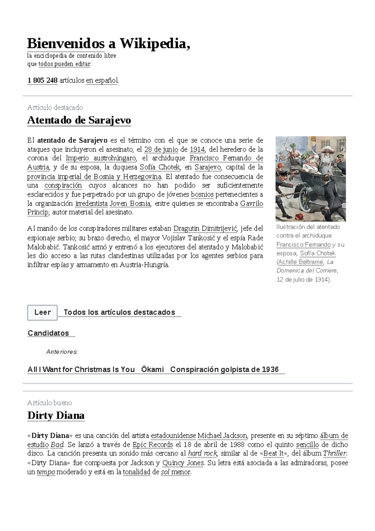 Wikipedia Portada - WIKIII XD - Ilustración del atentado contra el ...