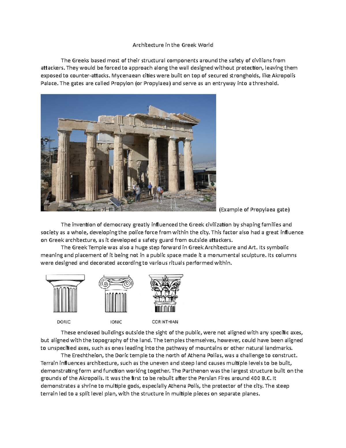 Greek Architecture - Architecture In The Greek World The Greeks Based 