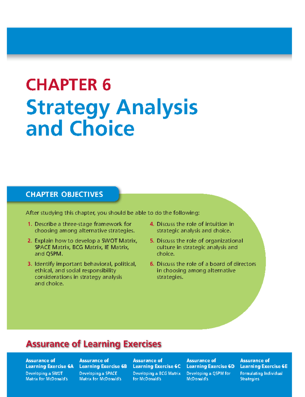 Strategic Management - CHAPTER 6 1. Describe A Three-stage Framework ...