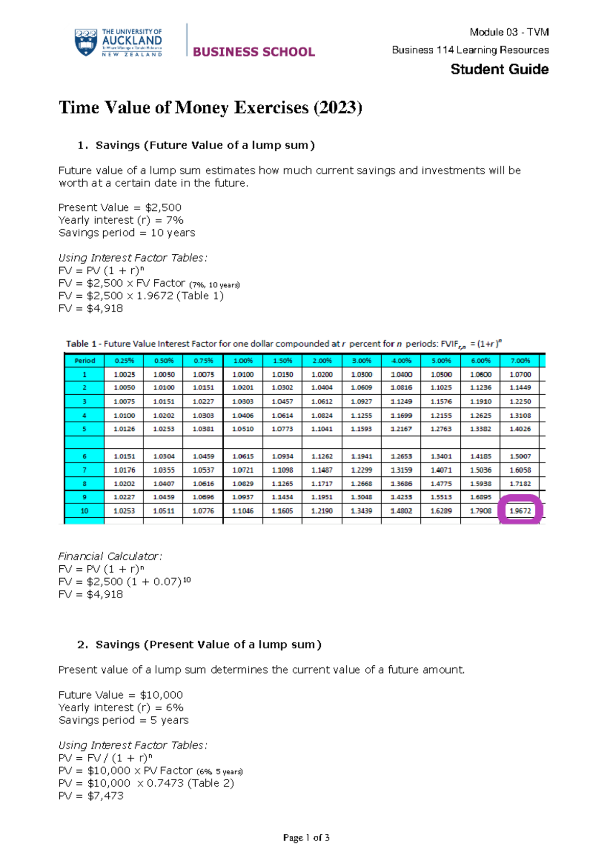 Module 3 -Time Value of Money Solution Guide 2023 - Module 0 3 - TVM ...