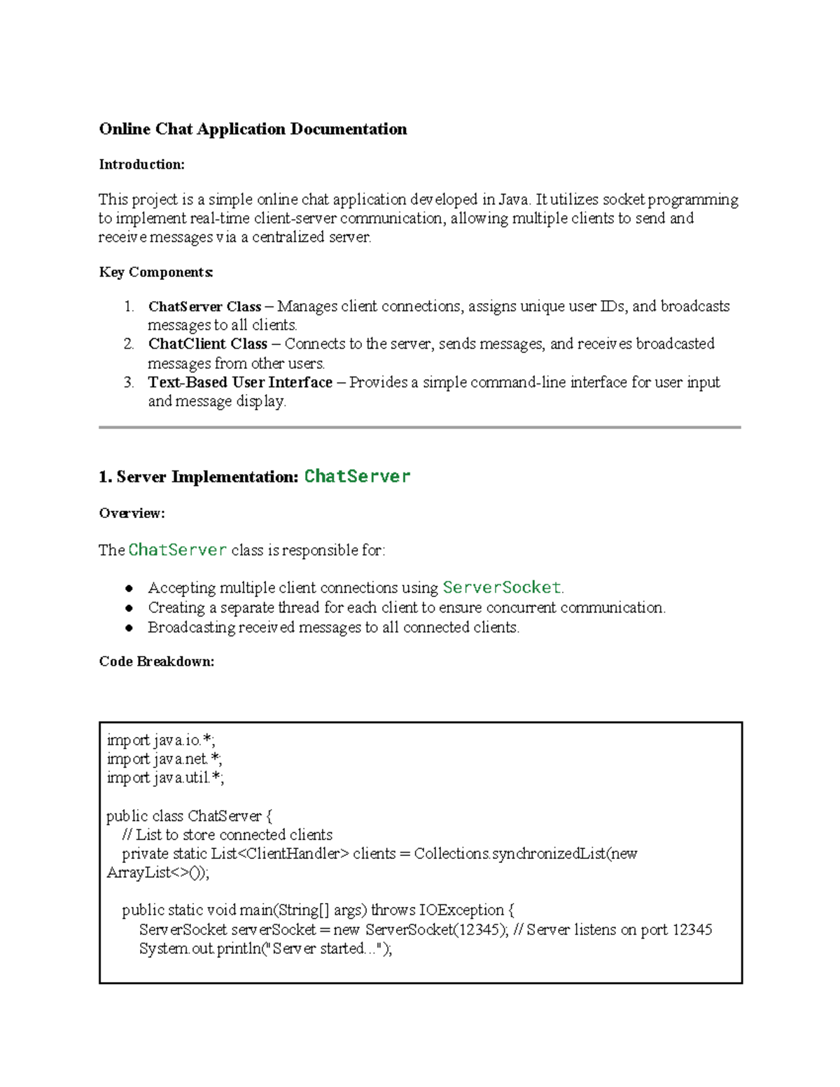 Developing an Online Chat Application Using Java - Online Chat ...