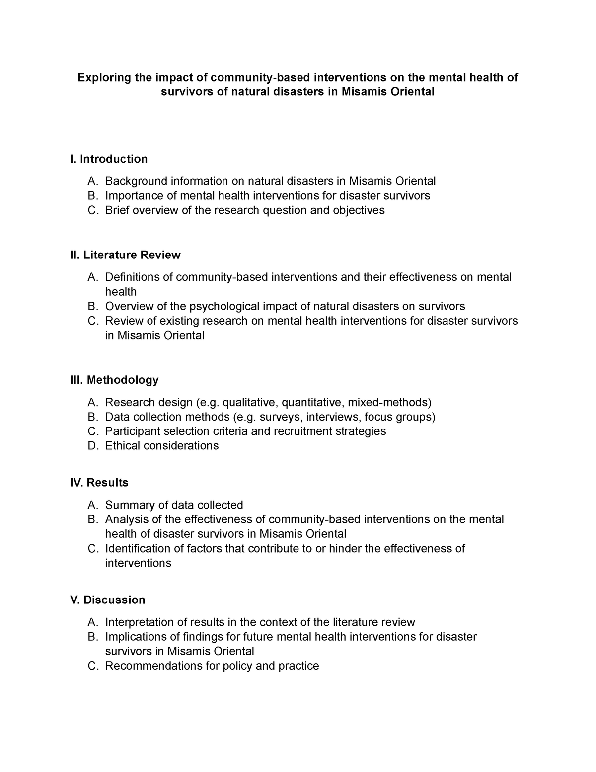 Exploring The Impact Of Community Based Interventions On The Mental ...