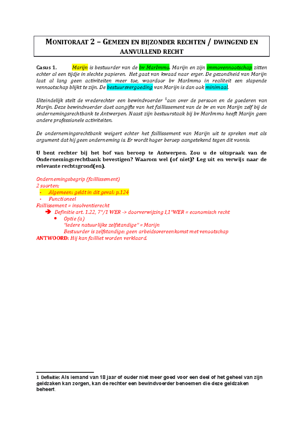 Monitoraat 2 - Opgaves - Hulp - MONITORAAT 2 – GEMEEN EN BIJZONDER ...