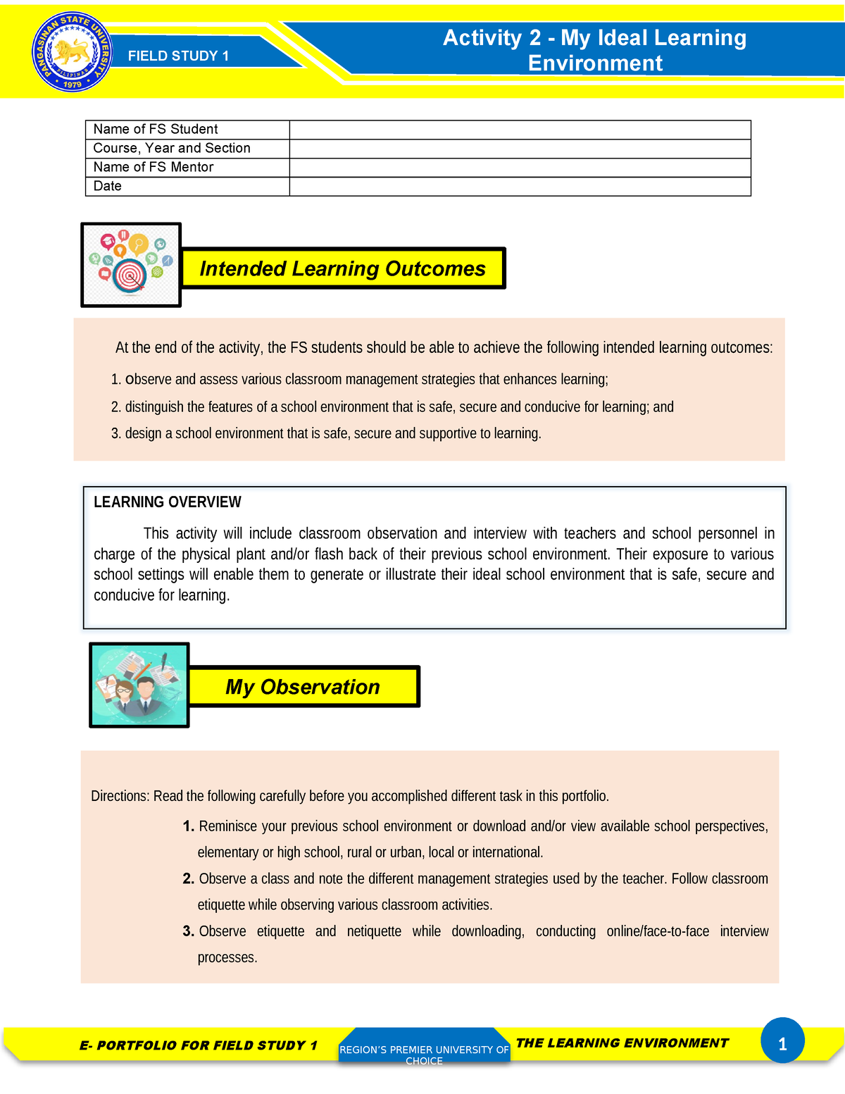 FS1-Activity-2 - JSBSD - FIELD STUDY 1 E- PORTFOLIO FOR FIELD STUDY 1 ...