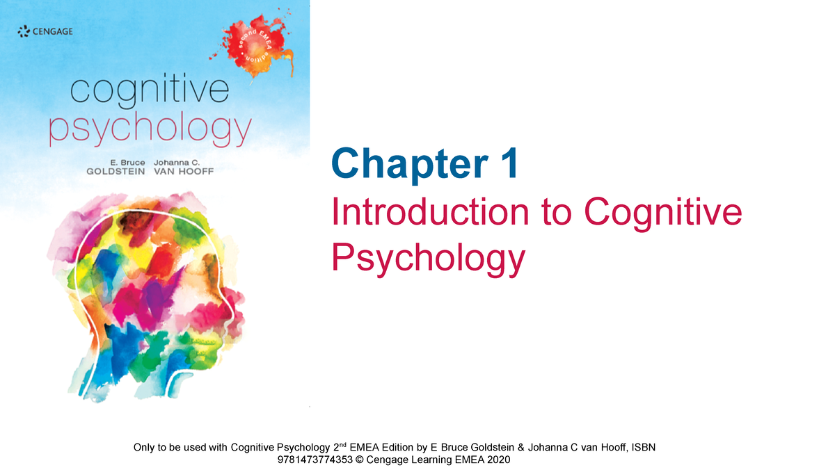 Chapter 1 - Notes - Only To Be Used With Cognitive Psychology 2nd EMEA ...