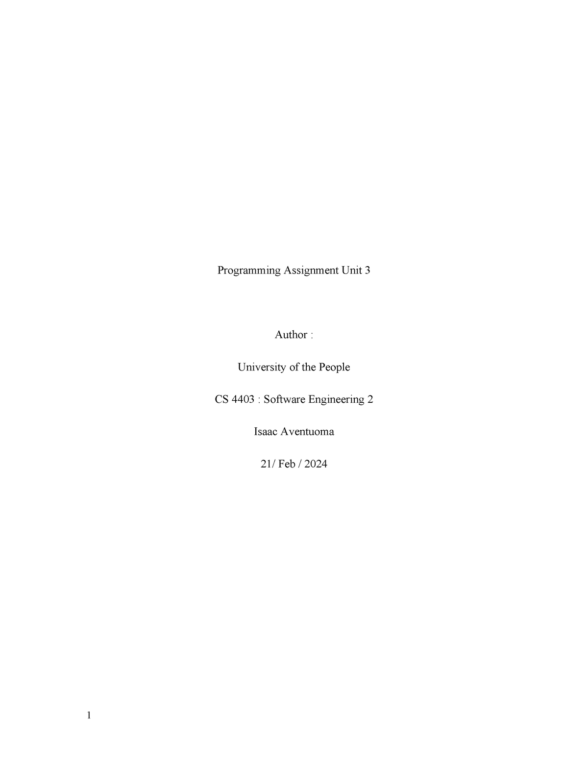 CS 4403 PA 3 - CS 4403 PA 3 - Programming Assignment Unit 3 Author ...