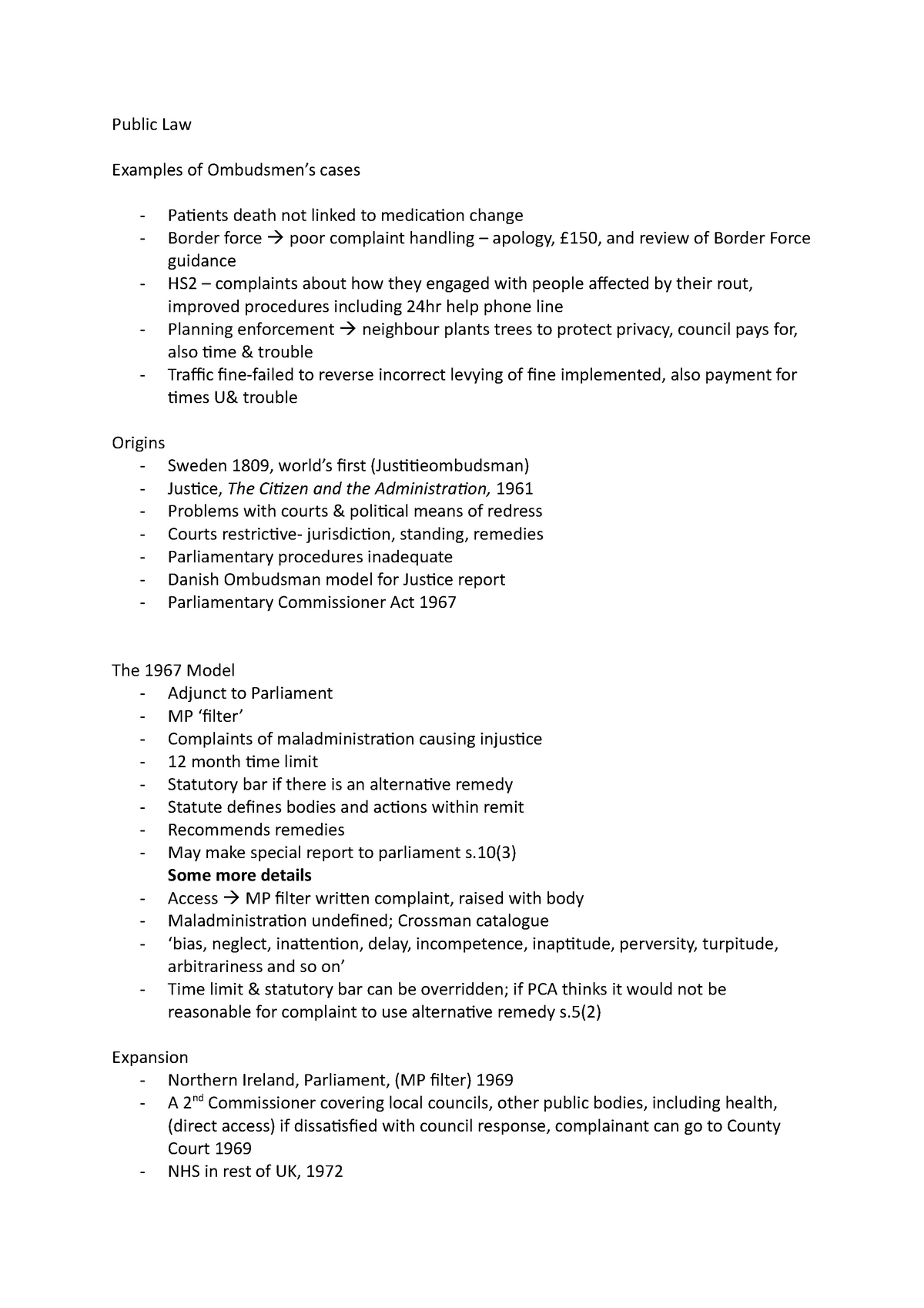 ombudsmen-lecture-notes-public-law-examples-of-ombudsmen-s-cases