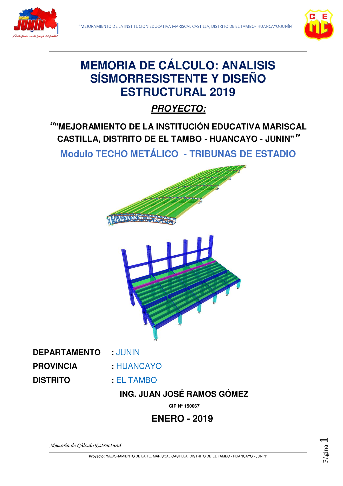 12. Memoria DE Calculo Estructural - Techo Metalico Estadio Tribunas ...