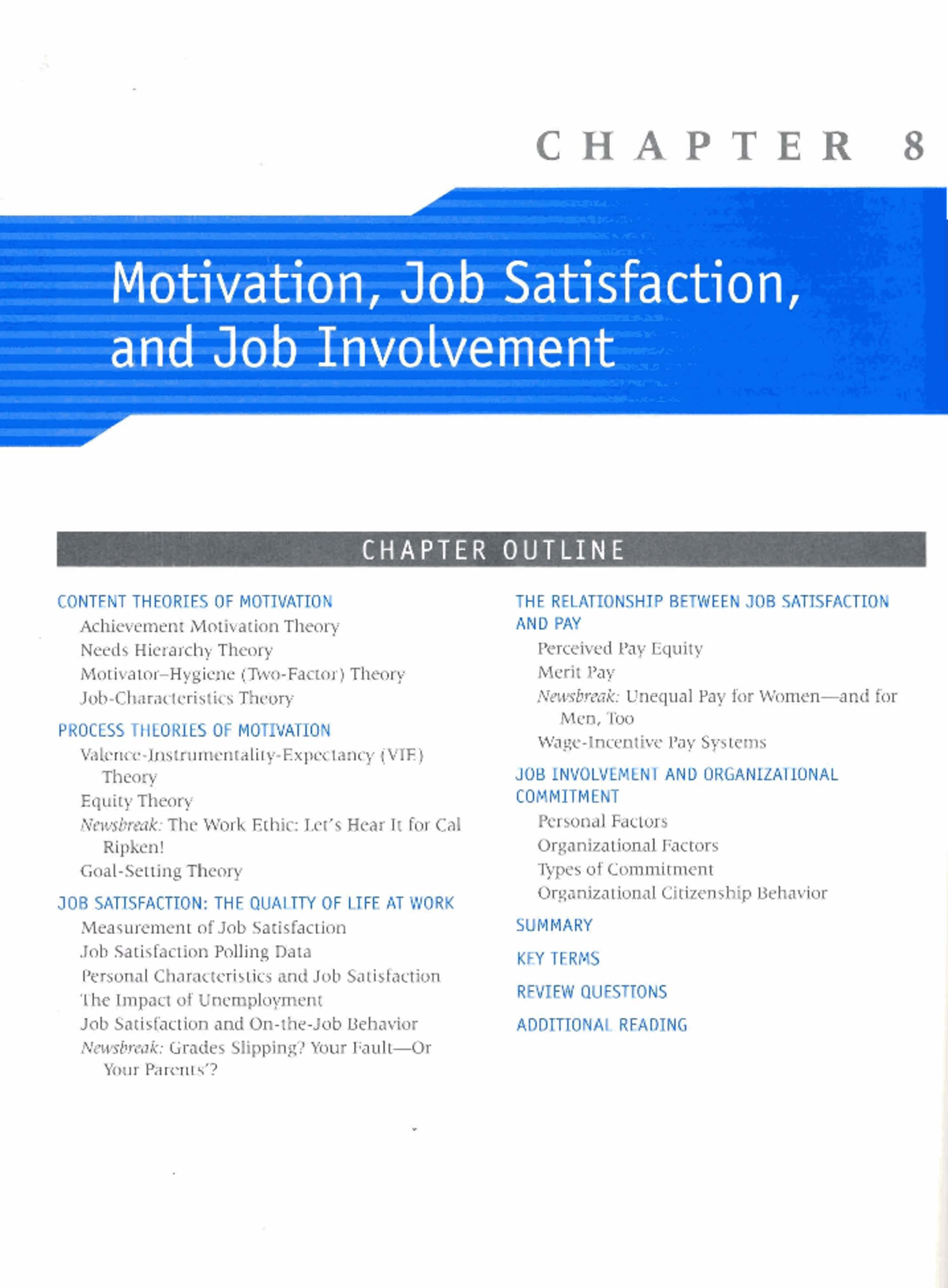 9-Part Three Chapter 8. Motivation, Job Satisfaction, and Job ...