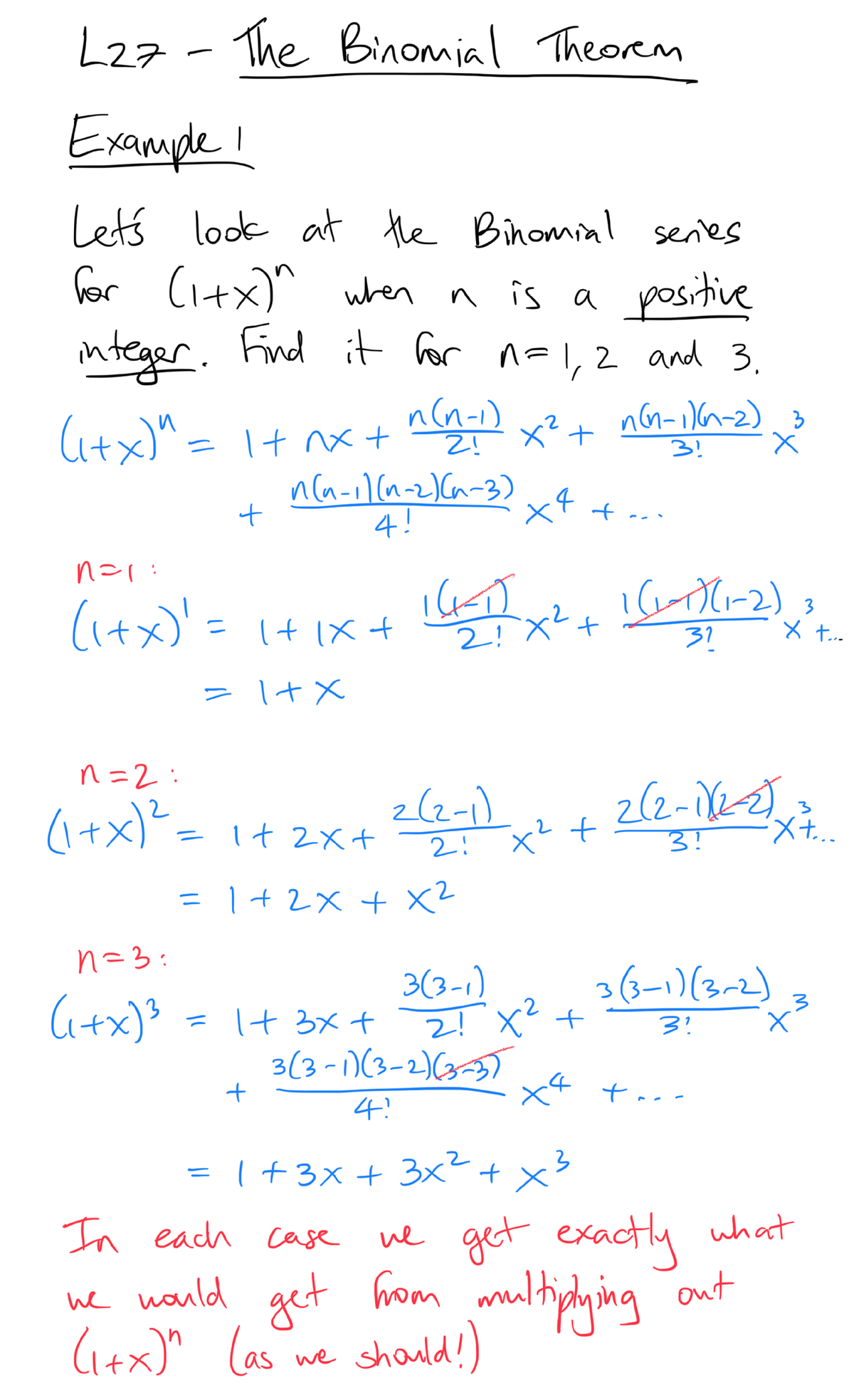 L27 - The Binomial Theorem - MAM1012S - Studocu