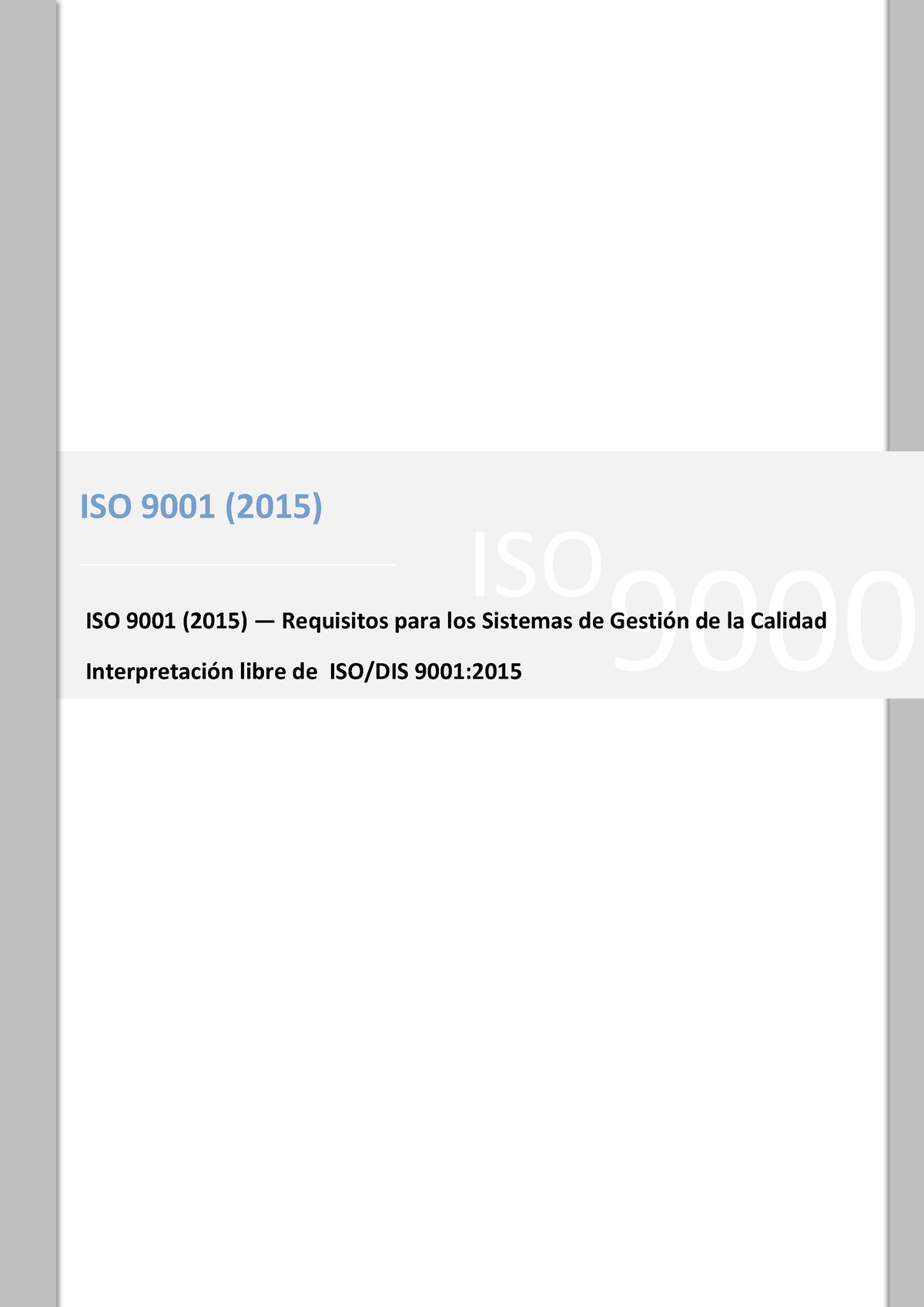 Norma ISO 9001-2015 - Apuntes - ́ N O M B R E _ O R G A N I Z A C I Û N ...