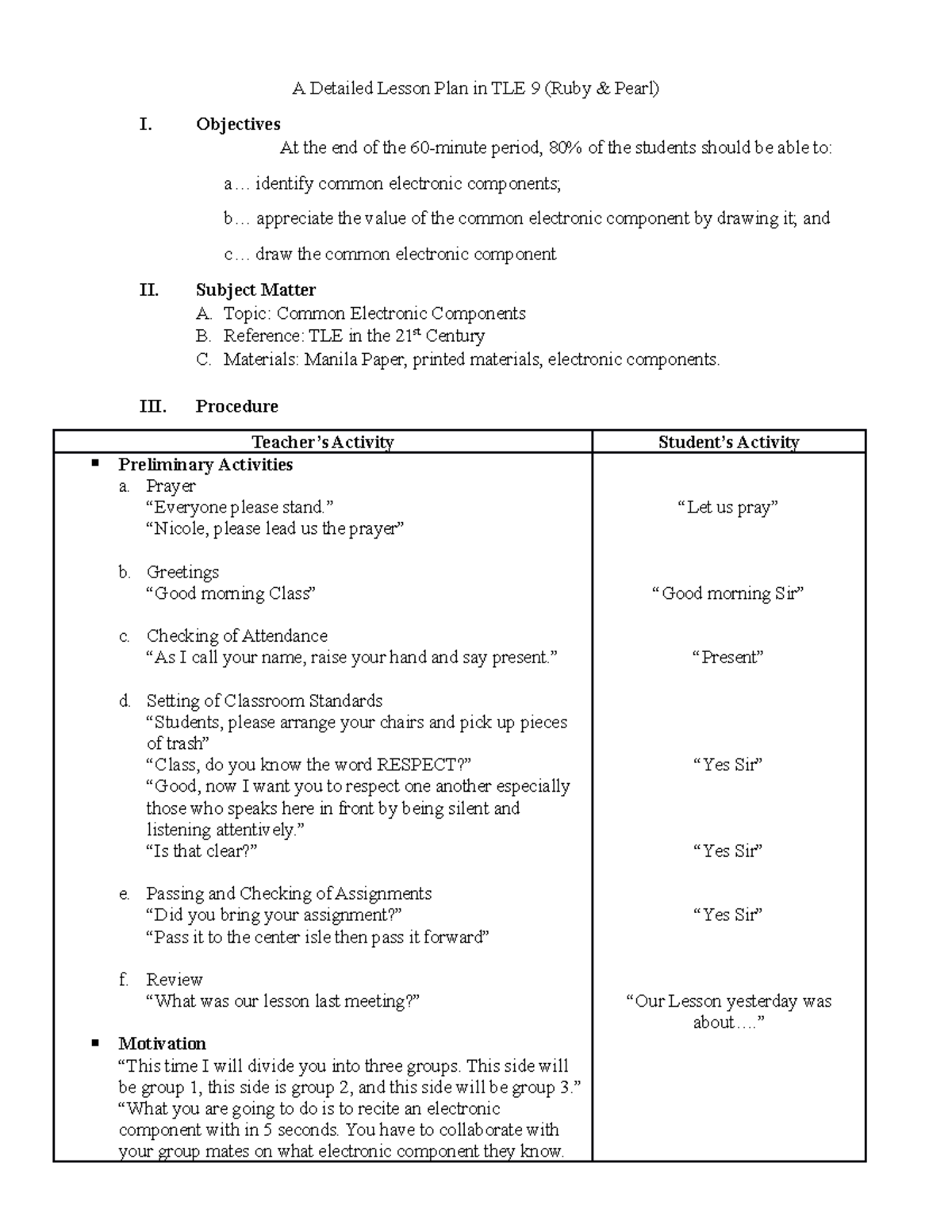 Lesson Plan Tle Lesson Plan Nutrition Vrogue co