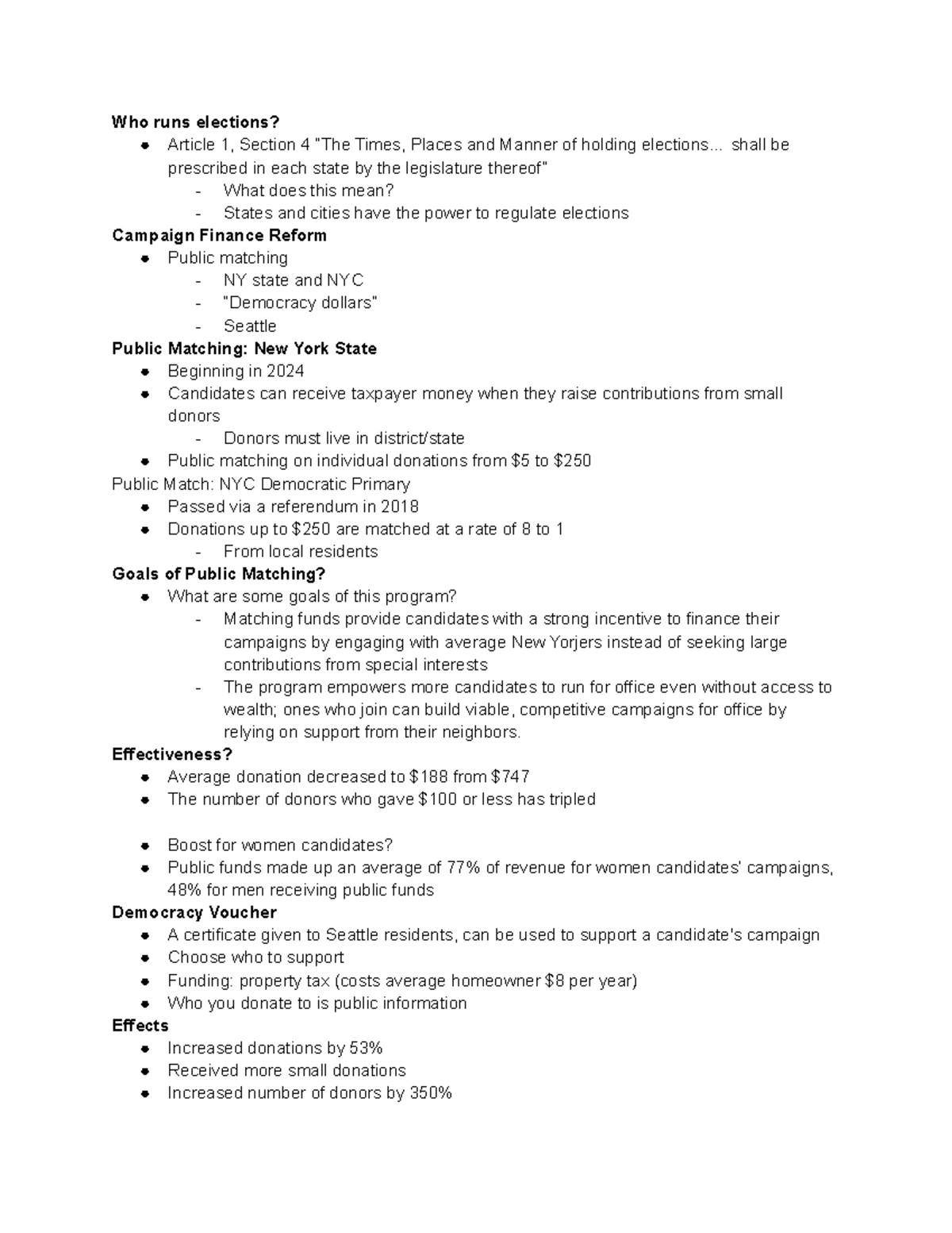 Political Reform - Who runs elections? Article 1, Section 4 “The Times ...