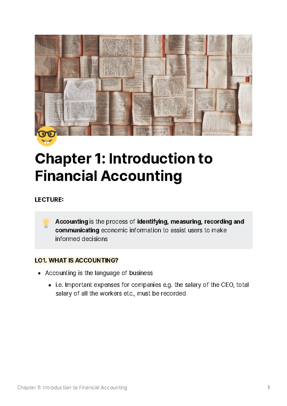 Chapter 1 Introduction to Financial Accounting - 邏 Chapter 1 ...