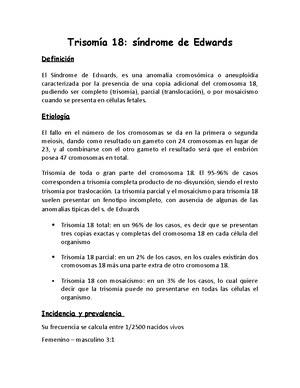 trisomía 18 mosaicismo síntomas de diabetes