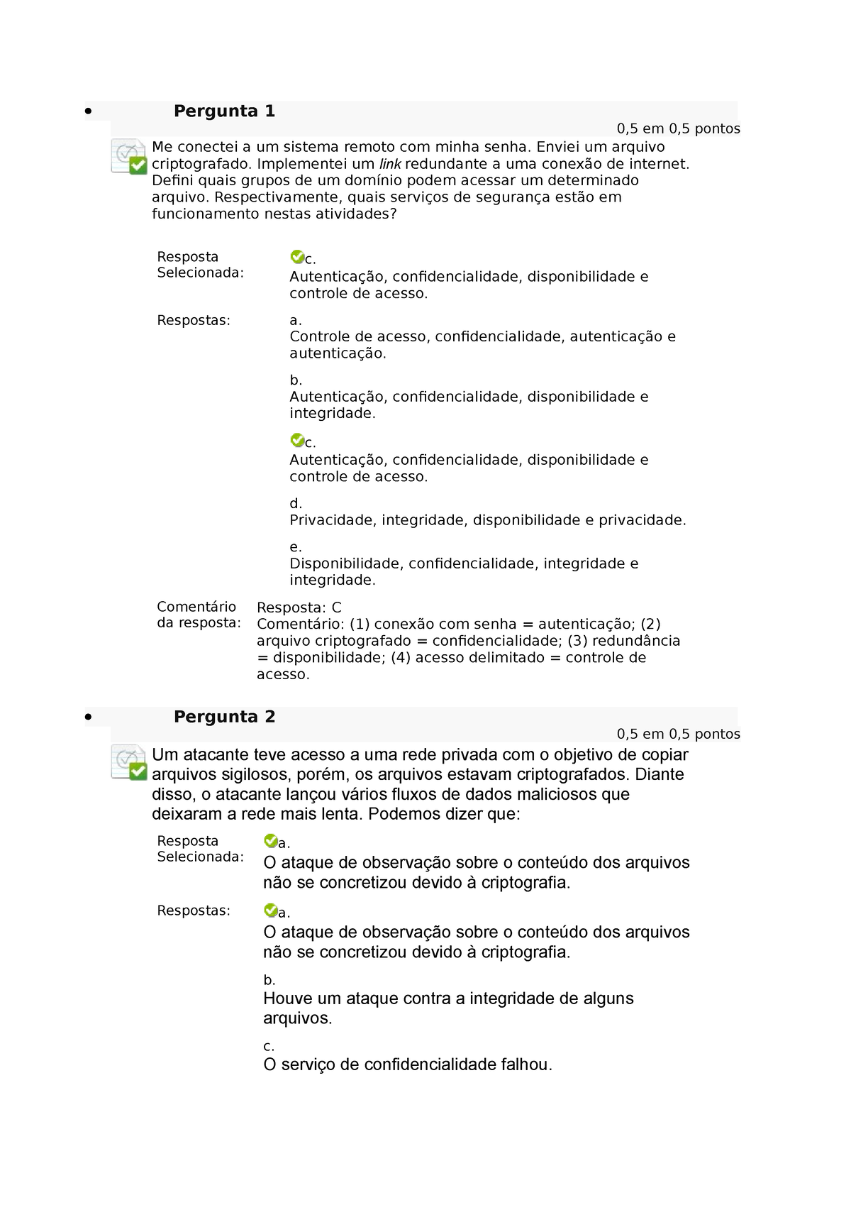 Atividade I - Questionário I Estudos Disciplinares Curso Gestão ...