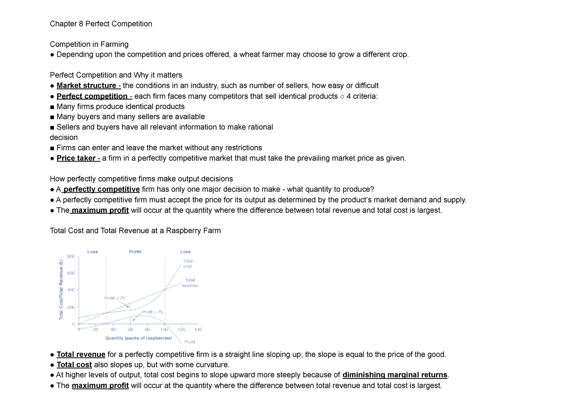 perfect competition case study agriculture