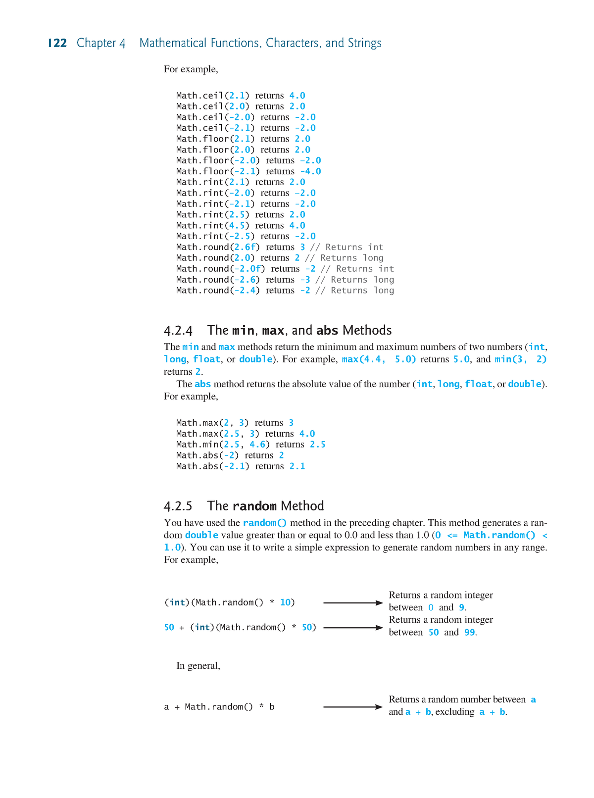 Introduction To Java Programming Notes 122 Chapter 4 Mathematical Functions Characters And 8123