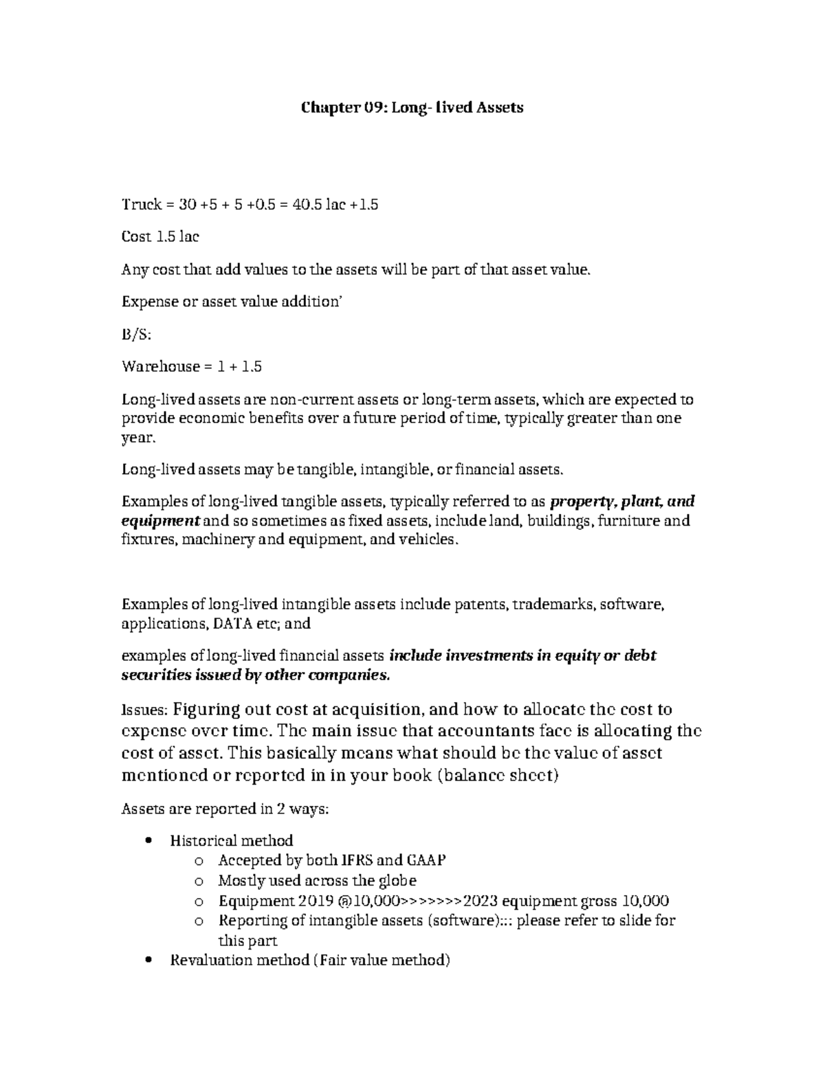 Lecture+06 - Slides - Chapter 09: Long- lived Assets Truck = 30 +5 + 5 ...