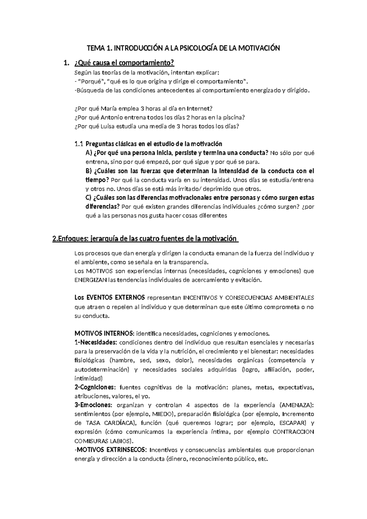 TEMA 1 Introducción - TEMA 1. INTRODUCCIÓN A LA PSICOLOGÍA DE LA ...