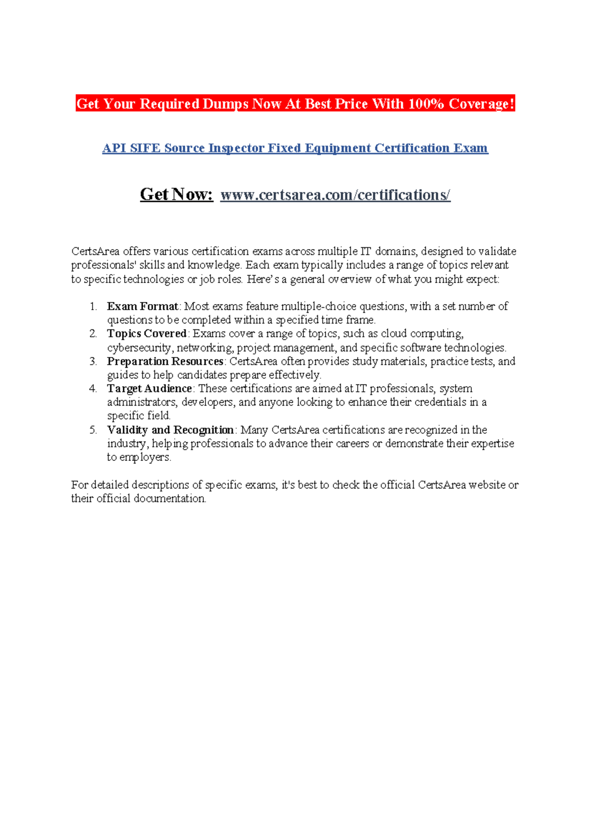 API SIFE Source Inspector Fixed Equipment Certification Exam - Get Your ...