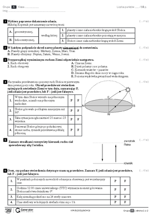 Test - Rozdzia 2. Ludnosc I Osadnictwo Test Z Widoczna Punktacja ...