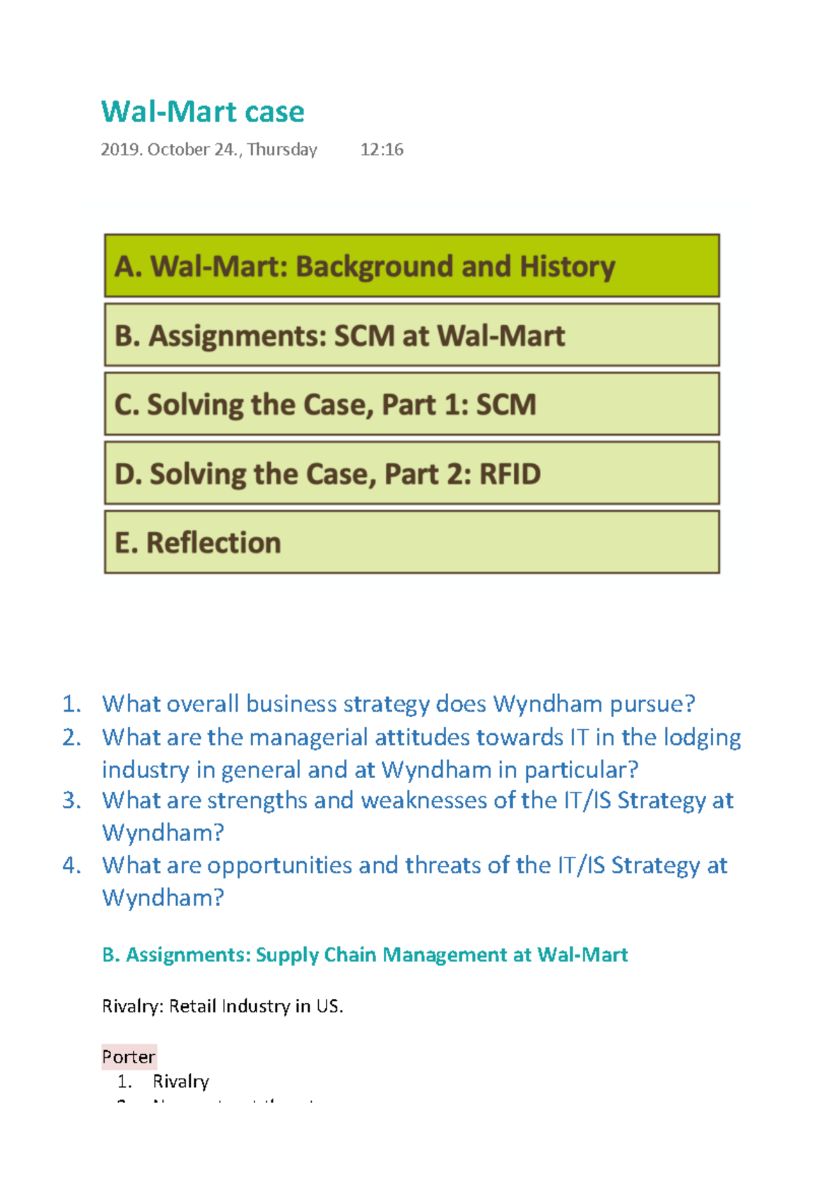 wal mart case study solution pdf