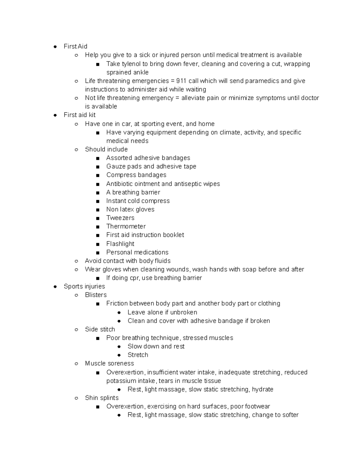 Unit 18 First Aid and CPR First Aid Help you give to a sick or injured person until medical