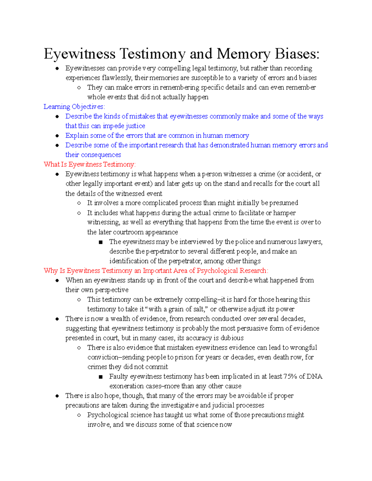 eyewitness-testimony-and-memory-biases-textbook-notes-eyewitness