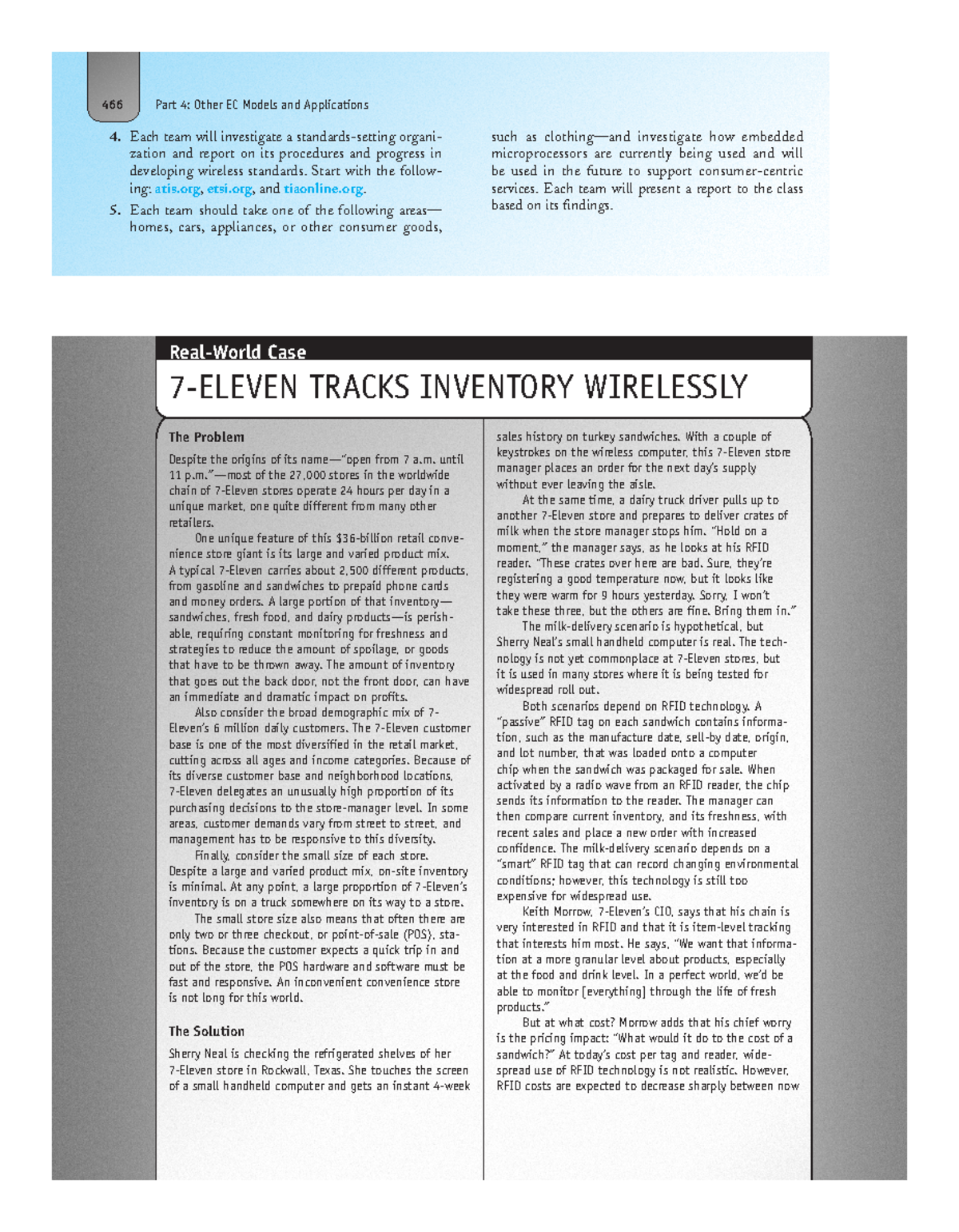 Case Study Ch09 466 Part 4 Other Ec Models And Applications 4 Each